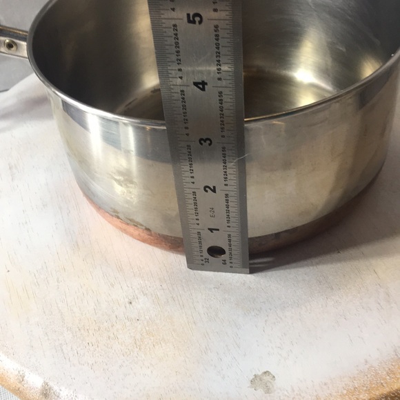 Vintage Revere Ware copper clad stainless 2 quart saucepan hang ring - Picture 6 of 10
